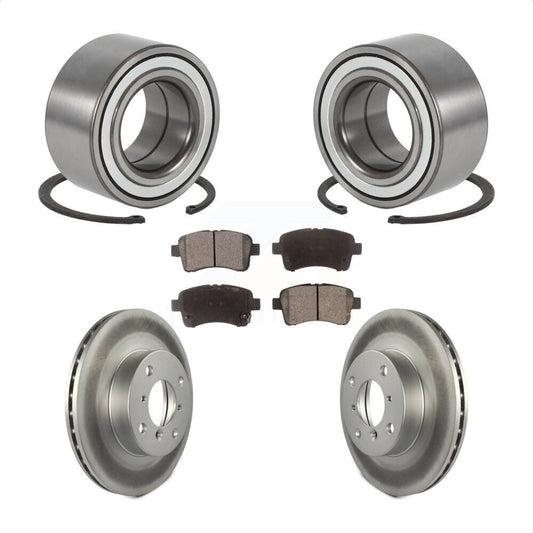 Wheel Bearing Coated Disc Brake Rotor & Pad Front Kit For 2002-2005 Suzuki Aerio