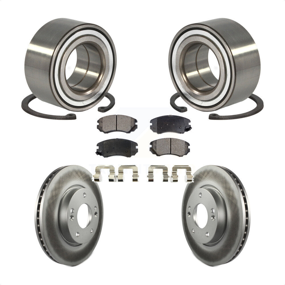 Wheel Bearing Coated Disc Brake Rotors And Pads Front Kit For Hyundai Tiburon