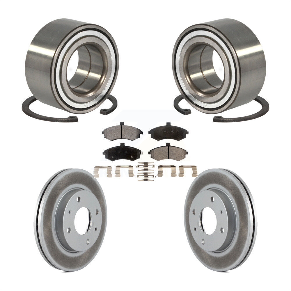 Wheel Bearing Coated Disc Brake Rotors And Pads Front Kit For Hyundai Elantra