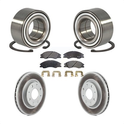 Wheel Bearing Coated Disc Brake Rotor And Pad Front Kit For Kia Spectra Spectra5
