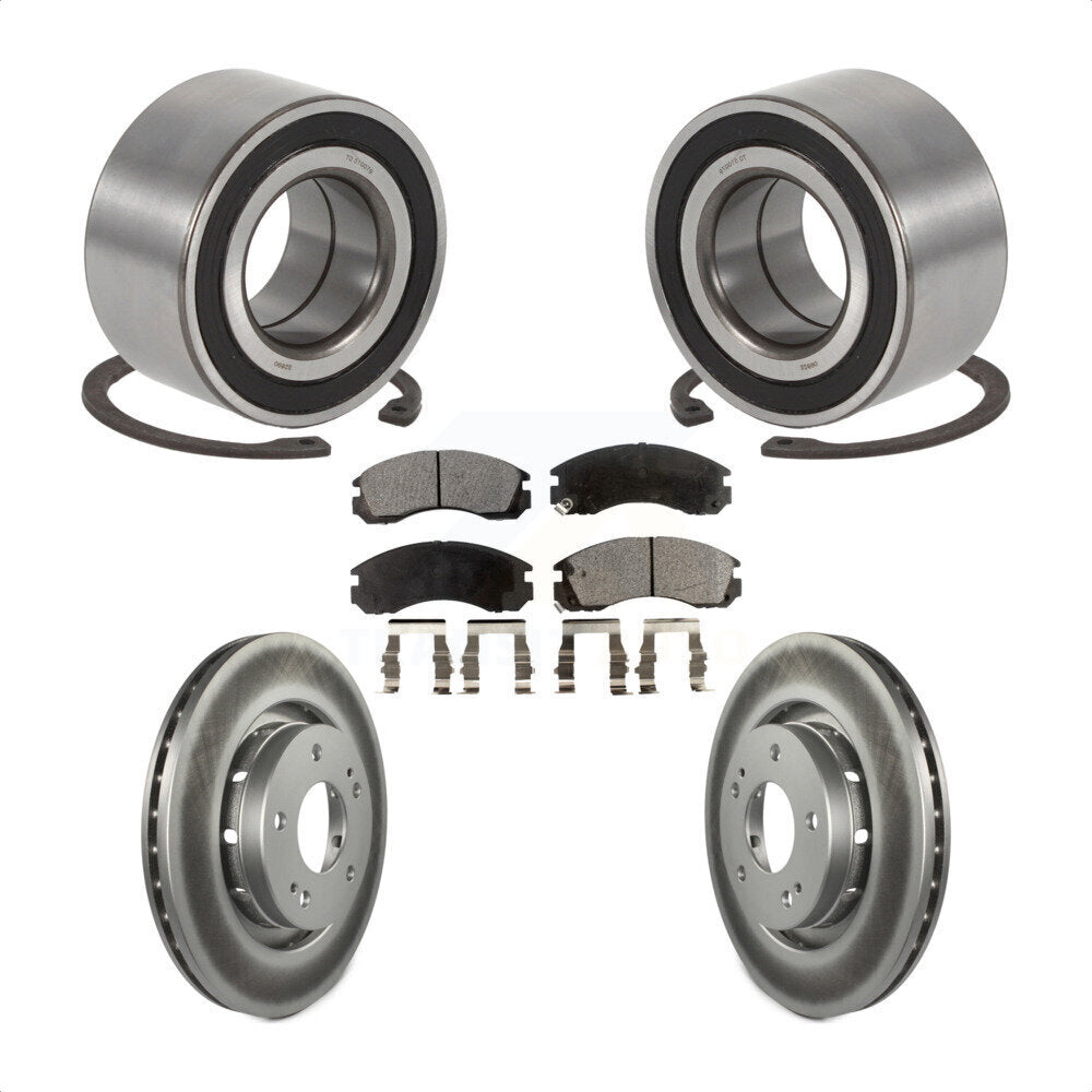 Wheel Bearing Coat Brake Rotor Pads Front Kit For 2005-2006 Mitsubishi Outlander