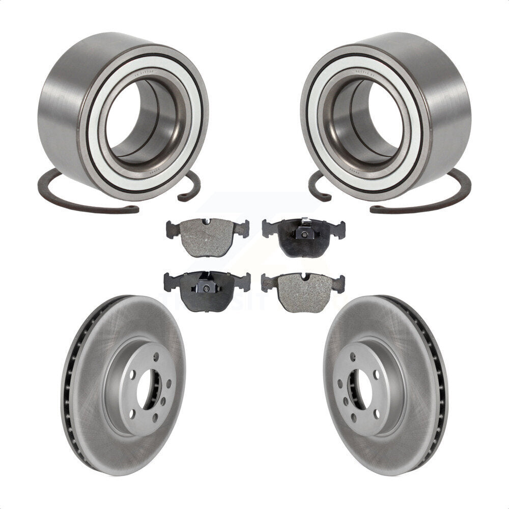 Wheel Bearing Coated Disc Brake Rotor And Pad Front Kit For 2000 BMW X5 To 04 00
