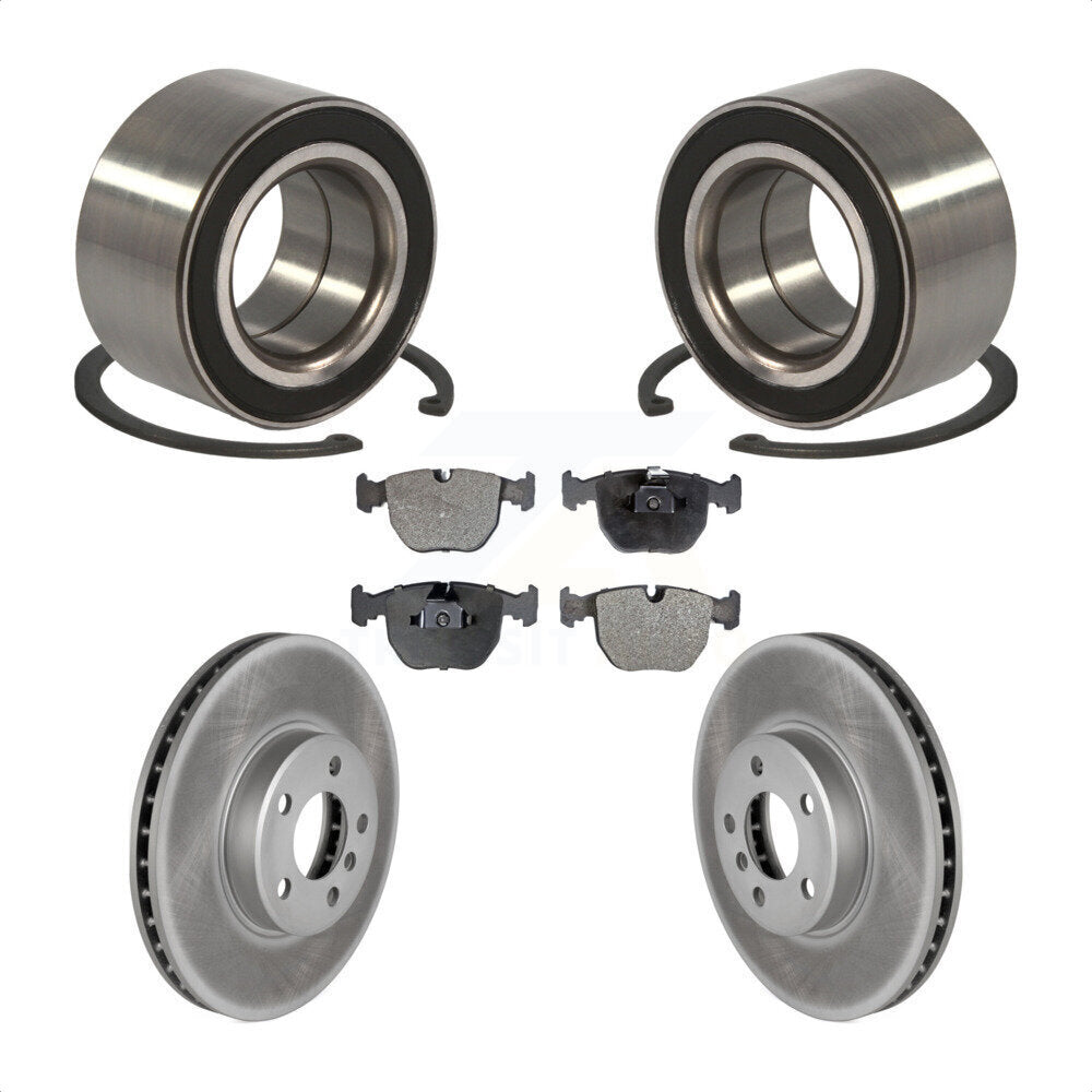 Wheel Bearing Coated Disc Brake Rotors And Ceramic Pads Front Kit For BMW X5