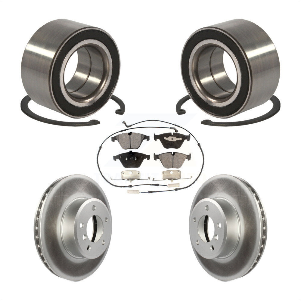 Wheel Bearing Coated Brake Rotor & Pads Front Kit For BMW 530xi 528i xDrive 535i