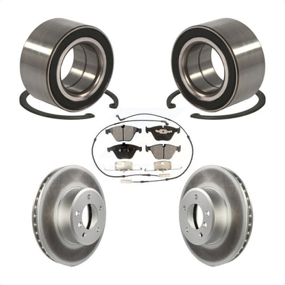 Wheel Bearing Coated Brake Rotor & Pads Front Kit For BMW 530xi 528i xDrive 535i