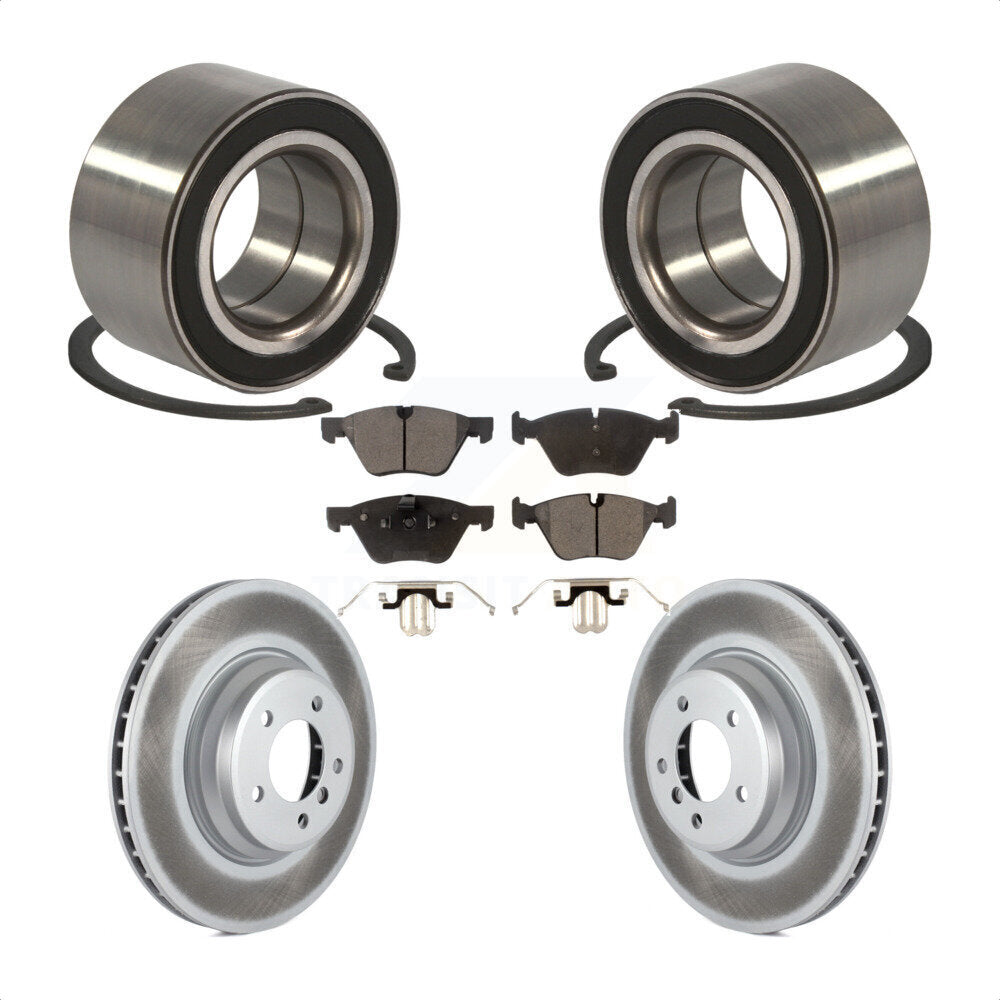 Wheel Bearing Coated Disc Brake Rotors And Pads Front Kit For 2007 BMW 335xi