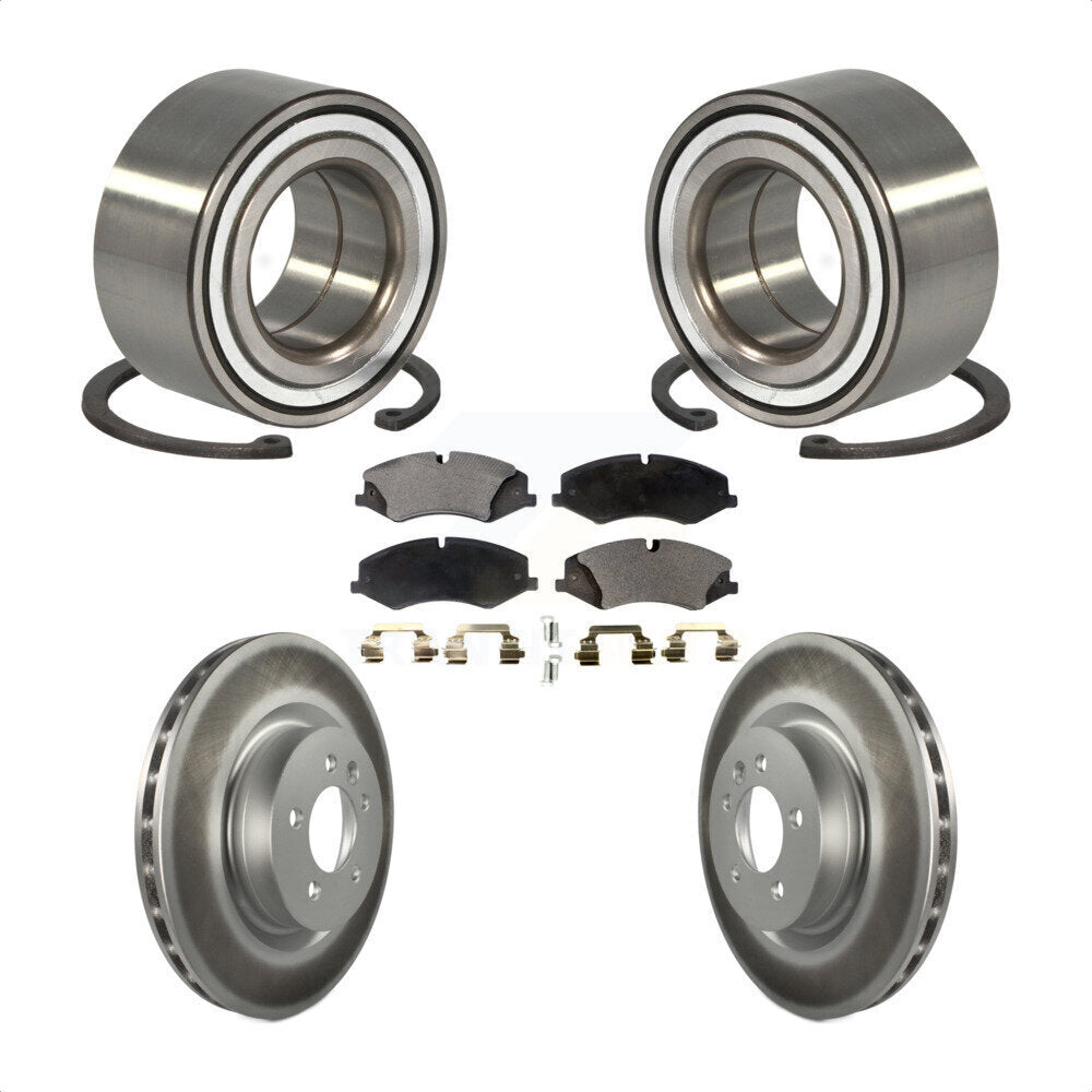 Wheel Bearing Coated Disc Brake Rotor & Pad Front Kit For Land Rover Range Sport