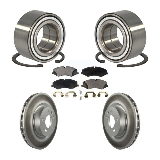 Wheel Bearing Coated Disc Brake Rotor & Pad Front Kit For Land Rover Range Sport