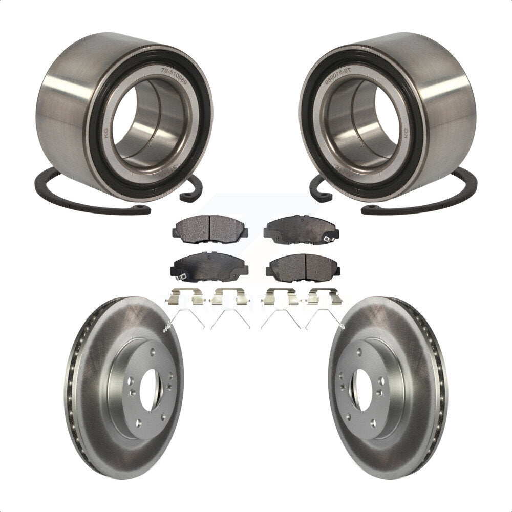 Wheel Bearing Coated Brake Rotor Pad Front Kit For Honda Civic Touring with 1.8L