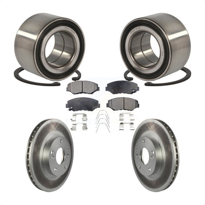 Wheel Bearing Coated Disc Brake Rotor And Ceramic Pads Front Kit For Honda Civic