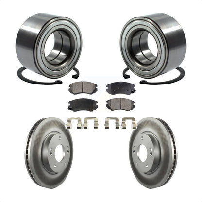 Wheel Bearing Coated Disc Brake Rotors And Pads Front Kit For 2012-2013 Kia Soul