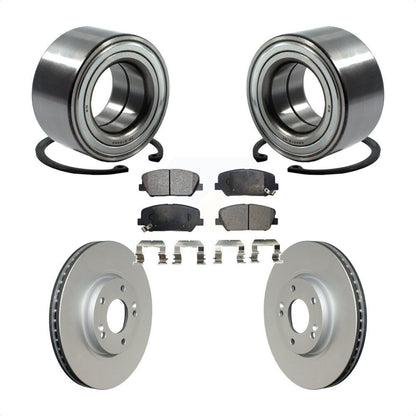 Wheel Bearing Coated Brake Rotor Pad Front Kit For Hyundai Veloster Turbocharged