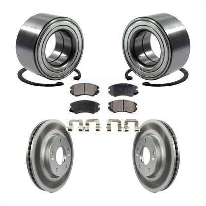 Wheel Bearing Coated Disc Brake Rotor Pads Front Kit For 2010-2011 Kia Soul 2.0L