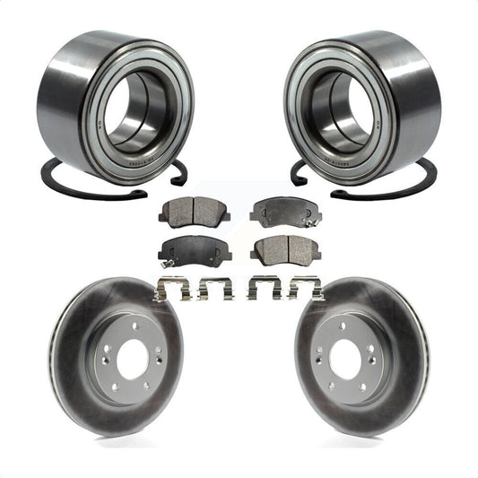 Wheel Bearing Coated Brake Rotor Pads Front Kit For Hyundai Elantra GT Kia Forte