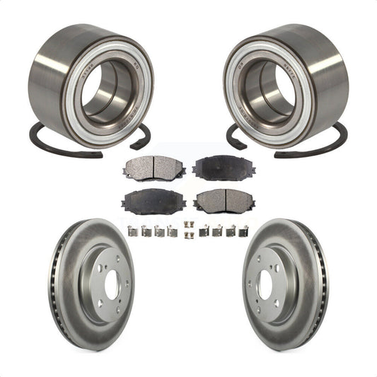 Wheel Bearing Coated Disc Brake Rotor Pad Front Kit For 2017-2018 Toyota Prius V
