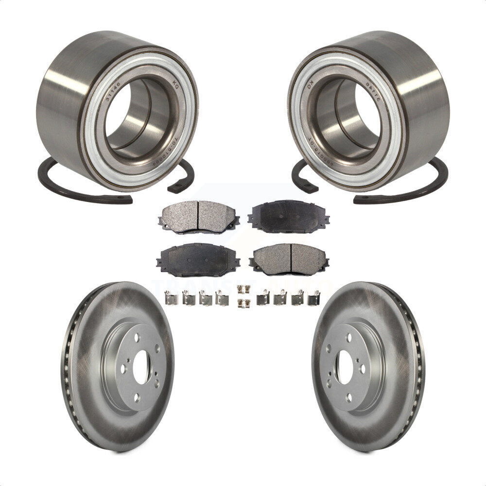 Wheel Bearing Coated Disc Brake Rotors And Pads Front Kit For 2008-2014 Scion xD