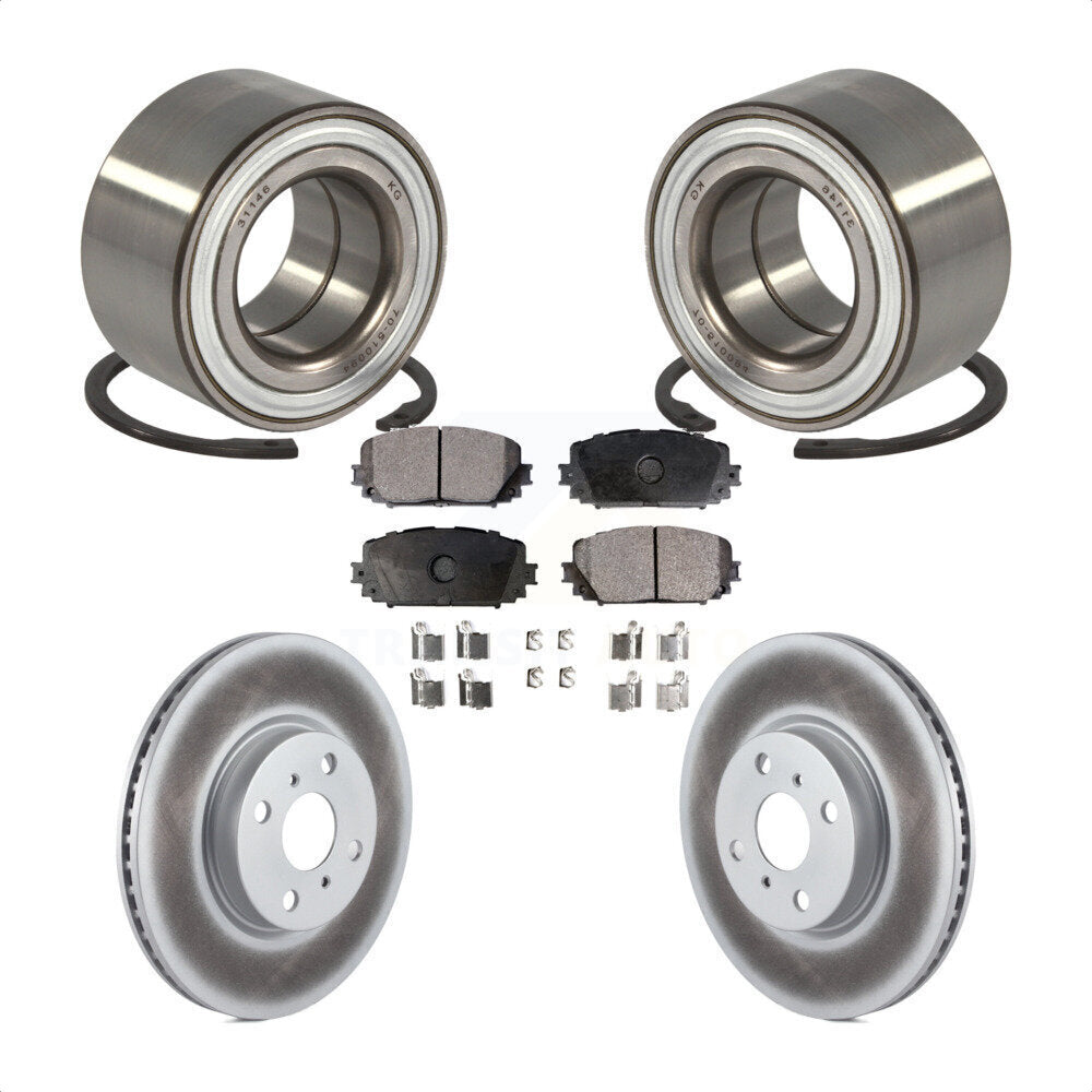Wheel Bearing Coated Disc Brake Rotor And Ceramic Pad Front Kit For Toyota Yaris