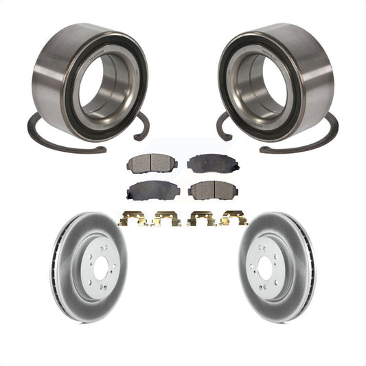 Wheel Bearing Coated Disc Brake Rotor & Pad Front Kit For Honda Accord Crosstour