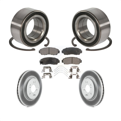 Wheel Bearing Coated Disc Brake Rotor & Pad Front Kit For Honda Crosstour Accord