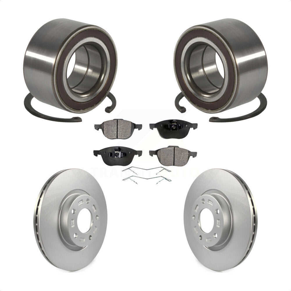 Wheel Bearing Coated Disc Brake Rotors And Pads Front Kit For Mazda 3 5 Sport
