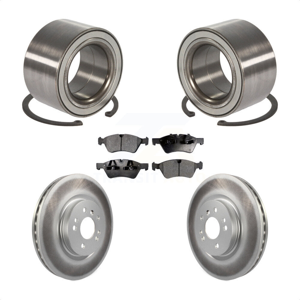 Wheel Bearing Coated Brake Rotor Pad Front Kit For 2010-2011 Mercedes-Benz ML450
