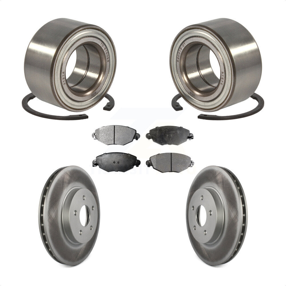 Wheel Bearing Coated Disc Brake Rotor Pads Front Kit For 2002-2008 Jaguar X-Type