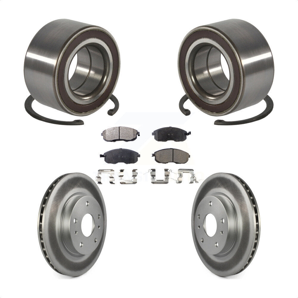 Wheel Bearing Coated Disc Brake Rotor And Pad Front Kit For Suzuki SX4 Crossover