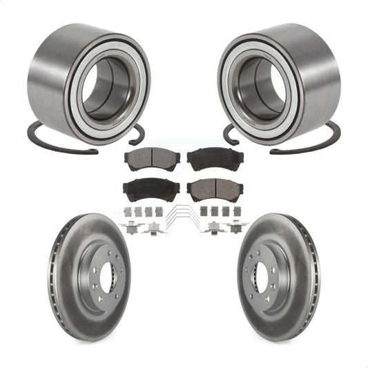 Wheel Bearing Coated Disc Brake Rotor & Pad Front Kit For 2009-2013 Mazda 6 3.7L