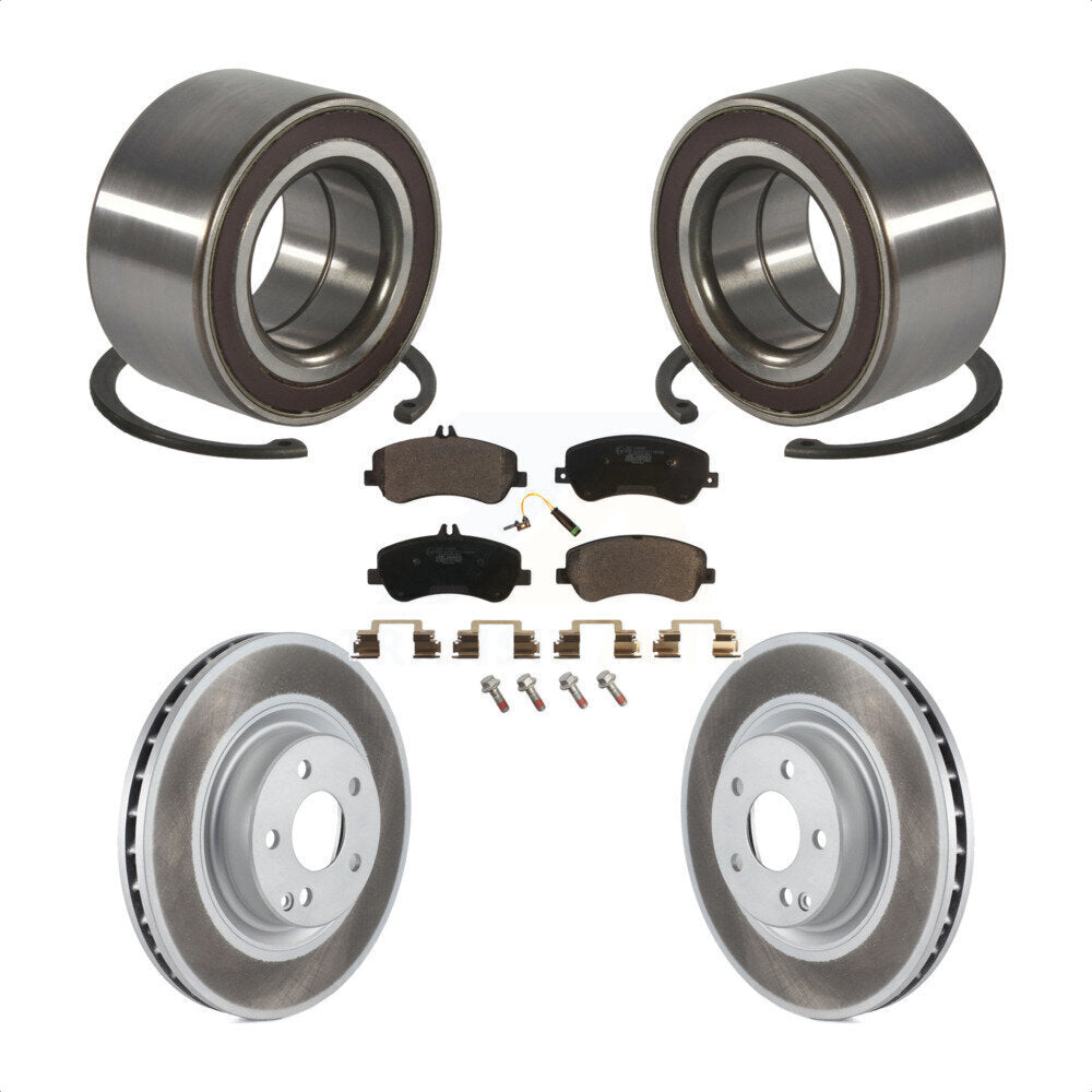 Wheel Bearing Coated Brake Rotor & Pad Front Kit For Mercedes-Benz GLK350 GLK250
