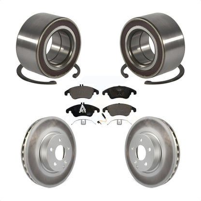 Wheel Bearing Coated Brake Rotor Pads Front Kit For Mercedes-Benz C300 E350 C350