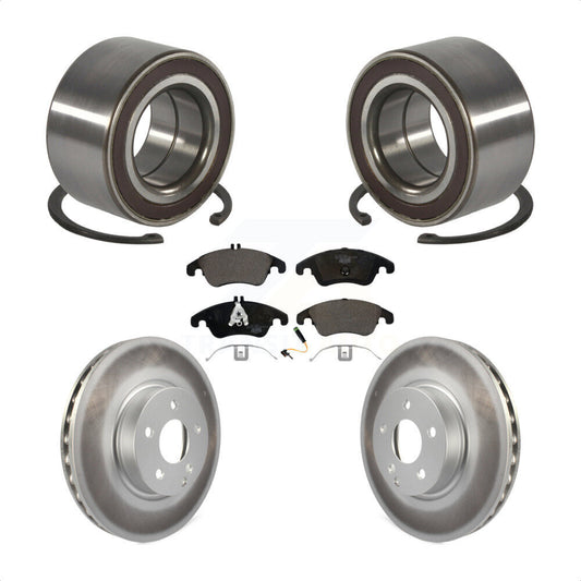 Wheel Bearing Coated Brake Rotor Pads Front Kit For Mercedes-Benz C300 E350 C350