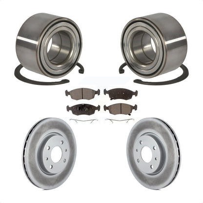 Wheel Bearing Coated Disc Brake Rotors And Ceramic Pads Front Kit For Fiat 500