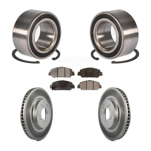 Wheel Bearing Coated Disc Brake Rotor And Ceramic Pad Front Kit For Honda Accord
