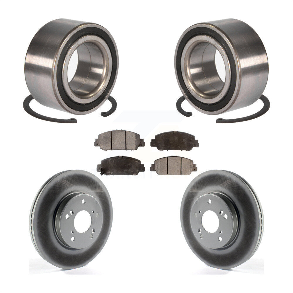 Wheel Bearing Coated Disc Brake Rotor And Ceramic Pad Front Kit For Honda Accord