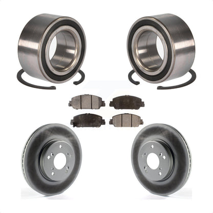 Wheel Bearing Coated Disc Brake Rotor And Ceramic Pad Front Kit For Honda Accord