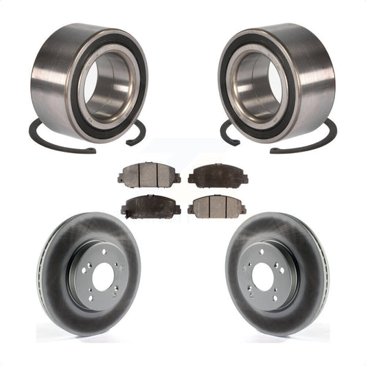 Wheel Bearing Coated Disc Brake Rotor And Ceramic Pad Front Kit For Honda Accord