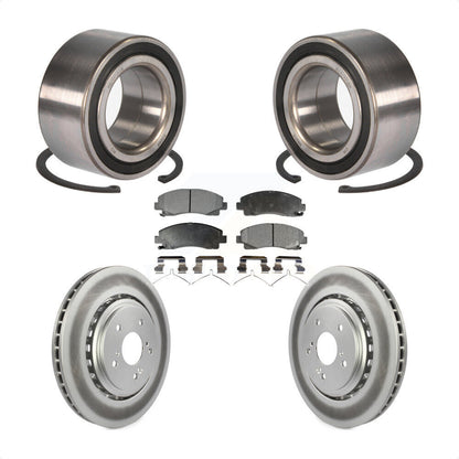 Wheel Bearing Coated Disc Brake Rotor And Pads Front Kit For 2015-2020 Acura TLX