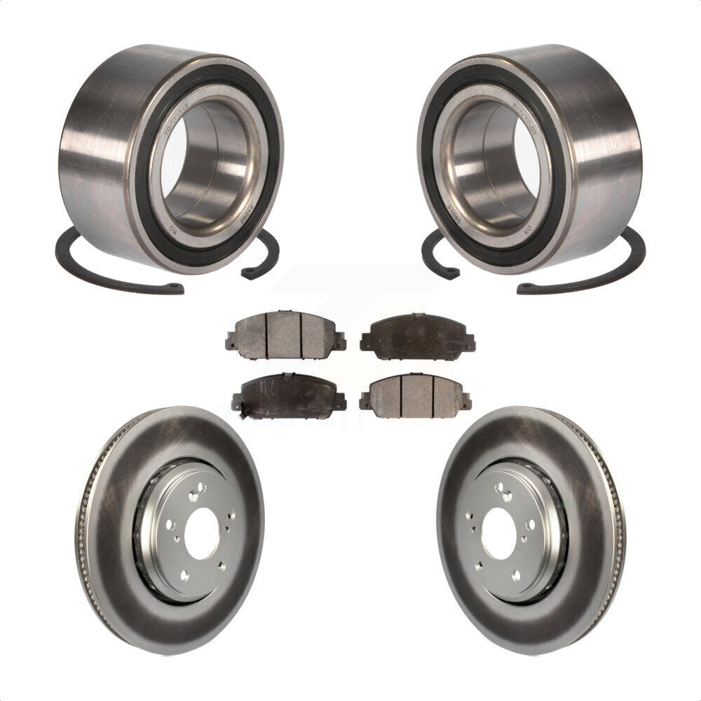 Wheel Bearing Coated Disc Brake Rotor And Ceramic Pad Front Kit For Honda Accord