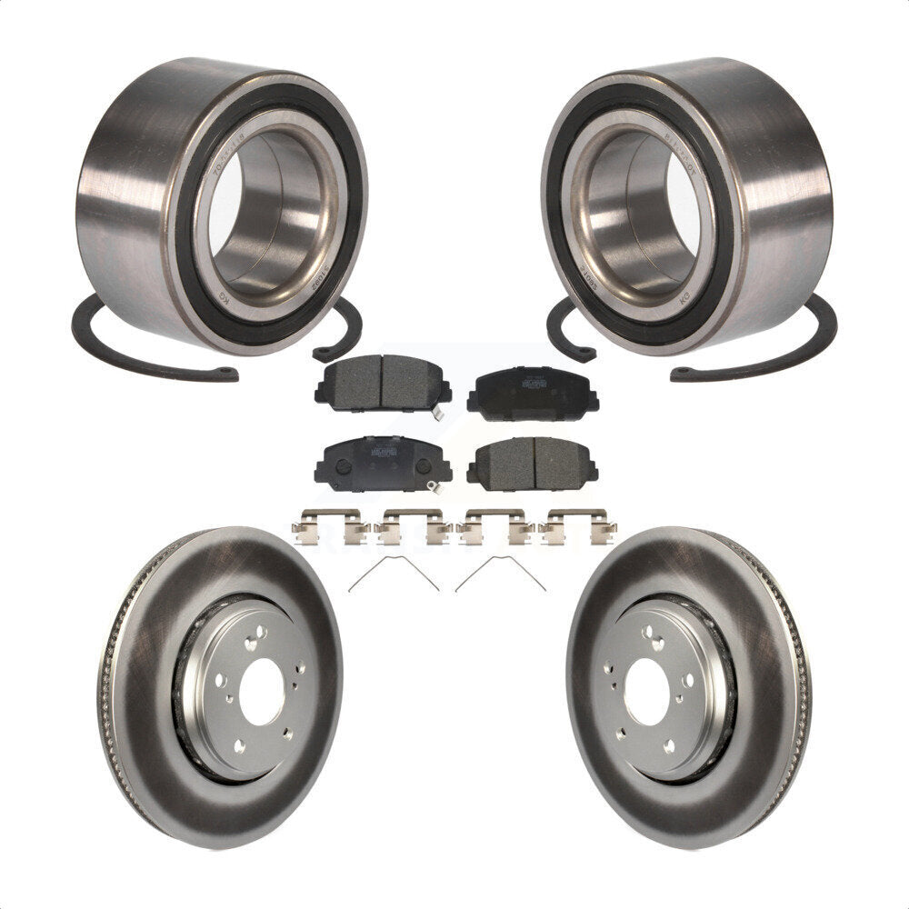 Wheel Bearing Coated Disc Brake Rotor And Ceramic Pad Front Kit For Honda Accord