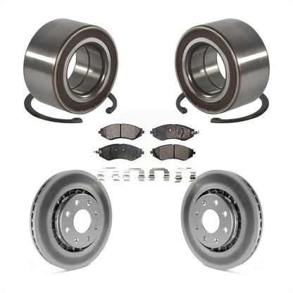 Wheel Bearing Coated Brake Rotor Pads Front Kit For 2014-2016 Chevrolet Spark EV