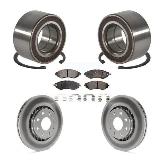 Wheel Bearing Coated Brake Rotor Pads Front Kit For 2014-2016 Chevrolet Spark EV