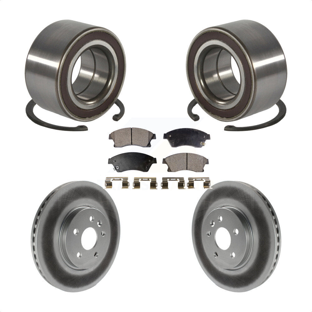 Wheel Bearing Coated Brake Rotor Pads Front Kit For 2013-2014 Chevrolet Sonic RS