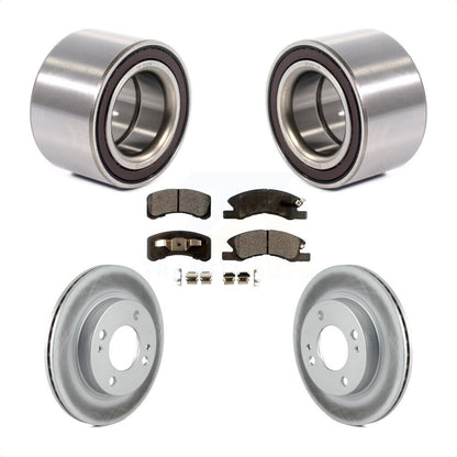 Wheel Bearing Coated Brake Rotor & Pad Front Kit For 2014-2015 Mitsubishi Mirage