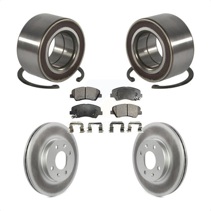 Wheel Bearing Coated Disc Brake Rotors And Ceramic Pads Front Kit For Kia Rio