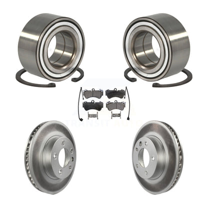 Wheel Bearing Coated Brake Rotor & Pads Front Kit For Porsche Cayenne Volkswagen