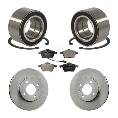 Wheel Bearing Disc Brake Rotor Pad Front Kit For 1996-1998 Volkswagen Jetta 2.8L