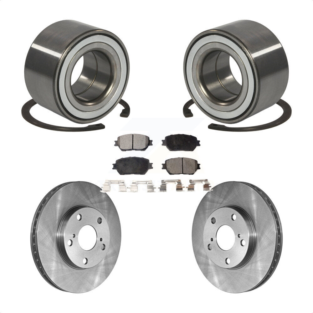 Wheel Bearing Disc Brake Rotor And Semi-Metallic Pads Front Kit For Toyota Camry