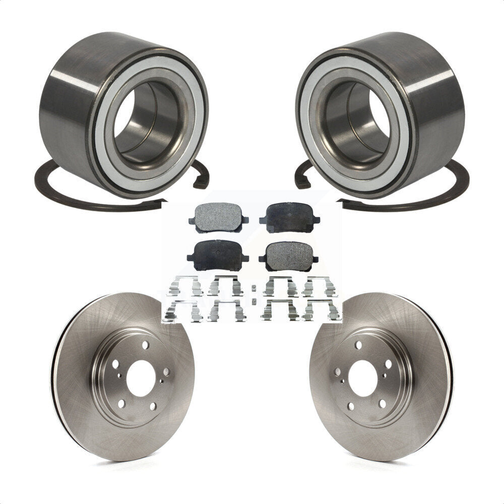 Wheel Bearing Disc Brake Rotors And Pads Front Kit For 1999-2001 Lexus RX300
