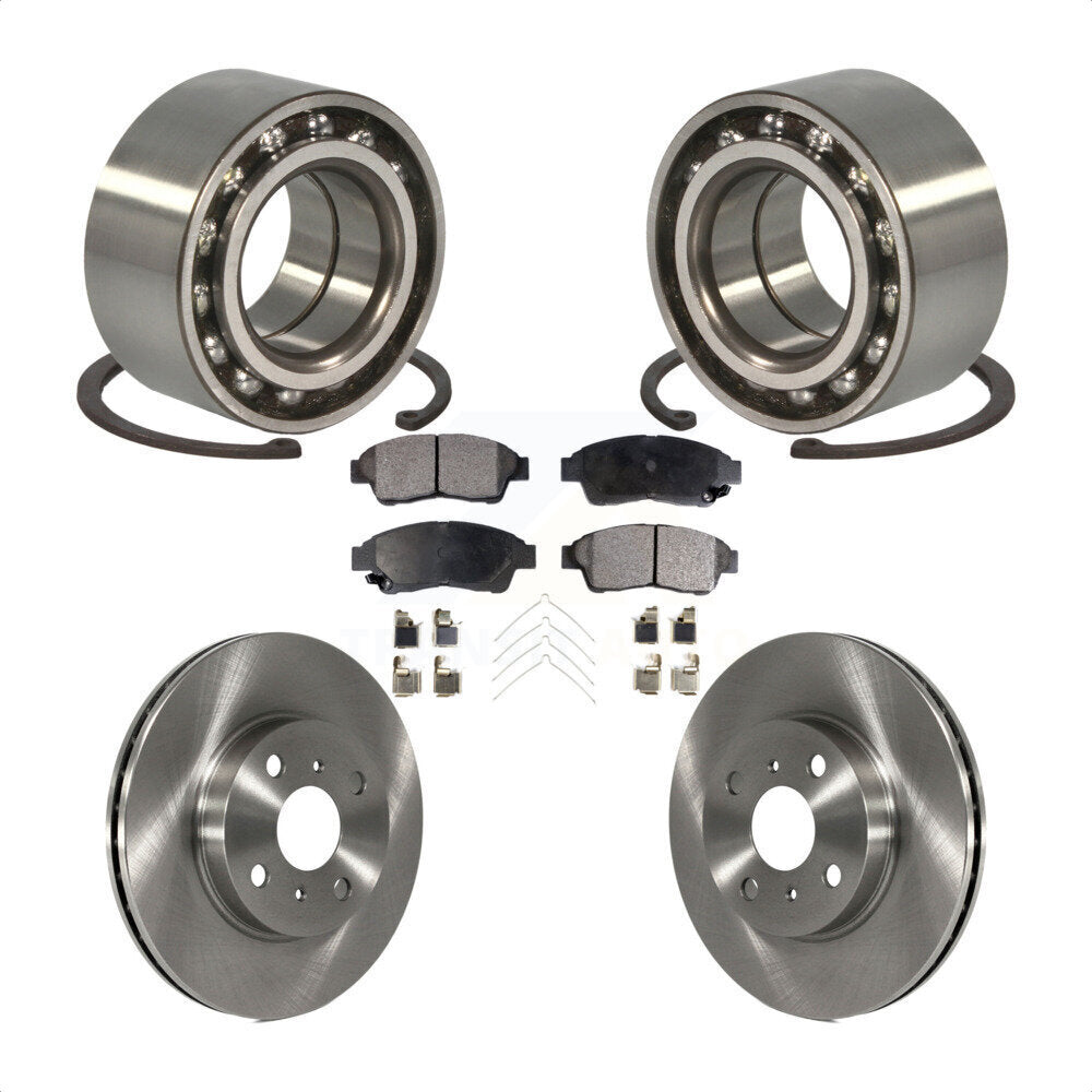 Wheel Bearing Brake Rotor & Pad Front Kit For 1993-1997 Toyota Corolla Geo Prizm