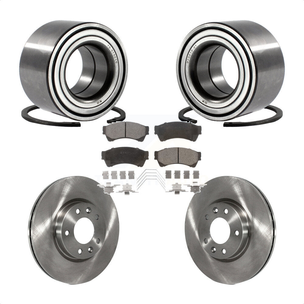 Wheel Bearing Disc Brake Rotor Pad Front Kit For Ford Fusion Mazda 6 Lincoln MKZ